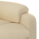vidaXL Fauteuil de massage inclinable Crème Tissu