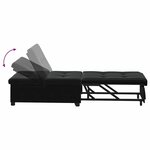 vidaXL Canapé-Lit Noir 194 x 67 x 82 cm Velours