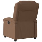 vidaXL Fauteuil inclinable Marron Tissu