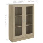 vidaXL Armoire à vitrine Chêne sonoma 82 5x30 5x115 cm Bois ingénierie