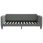 vidaXL Lit de jour avec gigogne sans matelas gris foncé 90x200 cm