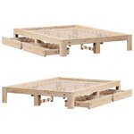 vidaXL Cadre de lit sans matelas 140x200 cm bois massif de pin