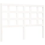 vidaXL Cadre de lit avec tête de lit blanc 140x190 cm bois massif