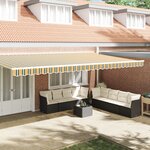 vidaXL Valance de Store pour Cadre de 6 m Verte et Jaune 5.8x0.2 m