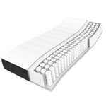 vidaXL Sommier à lattes de lit avec matelas Noir 90x190 cm Velours