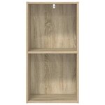 vidaXL Bibliothèque à 2 niveaux Chêne sonoma Bois d’ingénierie