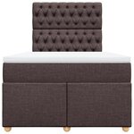 vidaXL Sommier à lattes de lit avec matelas Marron foncé 120x200 cm