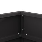 Foyer carré vidaXL Noir 50x50x30 cm en acier