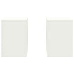 vidaXL Supports pour plantes 2 Pièces Blanc 24 x 24 x 35 cm Acier