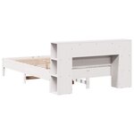vidaXL Lit bibliothèque sans matelas blanc 120x190 cm bois pin massif