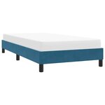 vidaXL Cadre de lit sans matelas bleu foncé 90x220 cm velours