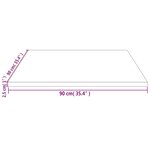 vidaXL Dessus de table blanc 90x90x2 5 cm bois de pin massif