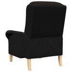 vidaXL fauteuil Noir 76 x 94 x 102 cm tissu