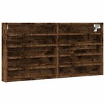 vidaXL Armoire à vitrine chêne fumé 100x8 5x50 cm bois d'ingénierie