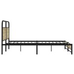 vidaXL Cadre de lit en métal sans matelas chêne sonoma 193x203 cm