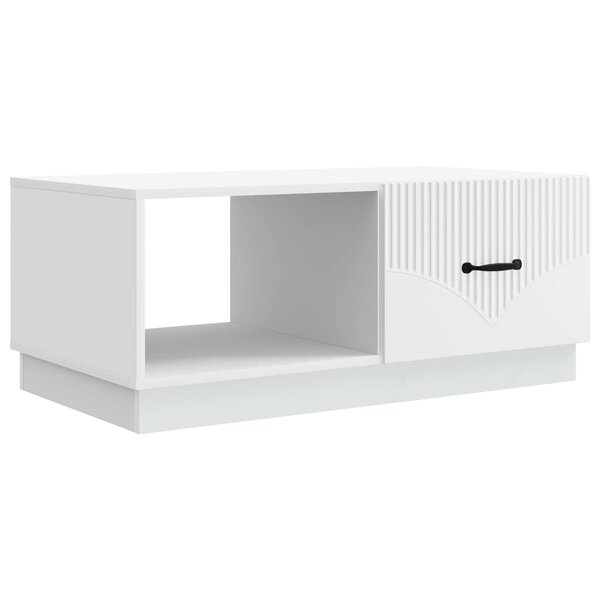 vidaXL Table basse Blanc 90 x 50 x 37 cm Bois d'ingénierie