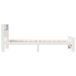 vidaXL Cadre de lit Blanc 90 x 190 cm Bois d'ingénierie
