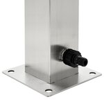 vidaXL Colonne à eau de jardin carrée Acier inoxydable 95 cm