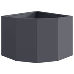 vidaXL Jardinière d'Angle Anthracite 45 x 45 x 35 cm Acier