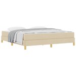 vidaXL Lit à ressorts avec matelas Crème 180 x 200 cm tissu