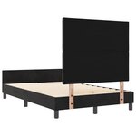 Lit vidaXL Noir 120x190 cm Velours