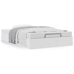 vidaXL Cadre de lit ottoman sans matelas blanc 120x190 cm similicuir