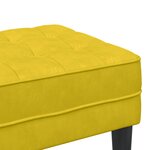 vidaXL Banc Jaune 113x57x39 cm en Velours