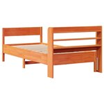 vidaXL Cadre de lit sans matelas cire marron 90x190 cm bois pin massif