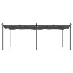 vidaXL Pergola avec toit rétractable anthracite 589x292x230 cm