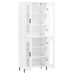 vidaXL Buffet haut Blanc 69 5x34x180 cm Bois d'ingénierie