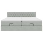 VidaXL Cadre de lit ottoman et matelas gris clair 160x200cm velours