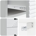 vidaXL Cabinet de chevet mural avec tiroir Blanc 34 5 x 33 x 40 cm