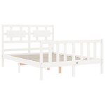 vidaXL Cadre de lit sans matelas blanc bois de pin massif