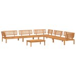 vidaXL Salon palette de jardin 6 Pièces bois d'acacia massif