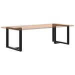 vidaXL Pieds de table à manger en T 2 pièces Noir 90x35x(72-73) cm Acier
