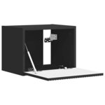 vidaXL Meuble TV mural Noir 60 x 31 x 29.5 cm Bois d'ingénierie