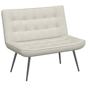 vidaXL Banc crème 110x74x84 cm velours