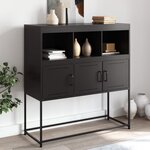 vidaXL Buffet noir 100 5x39x107 cm acier