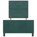 vidaXL Cadre de lit avec tête de lit Vert foncé 100 x 200 cm Velours