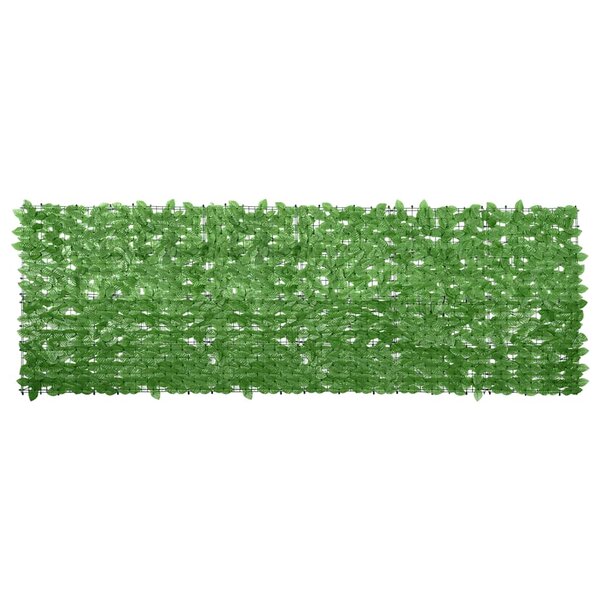 vidaXL Écran de balcon avec feuilles vert 300x100 cm