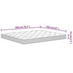 vidaXL Matelas en mousse moyennement doux 160x200 cm