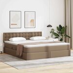 vidaXL Lit avec rangement et LED avec matelas Cappuccino 180 x 200 cm