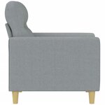 vidaXL Fauteuil Gris clair 60 cm Tissu
