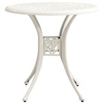 vidaXL Ensemble de bistro 3 Pièces Aluminium coulé Blanc