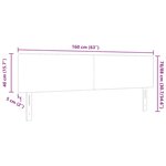 vidaXL Tête de lit avec tête de lit Gris clair 160 cm Cuir synthétique