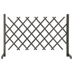 vidaXL Clôture en treillis de jardin Gris 120x90 cm Bois de sapin