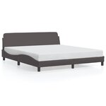 vidaXL Cadre de lit Dover gris 180x200 cm similicuir
