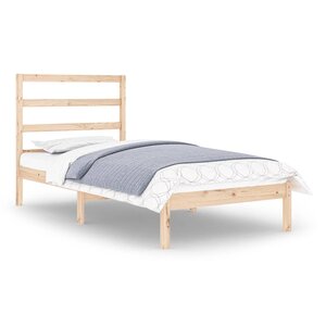 vidaXL Cadre de lit sans matelas 90x190 cm bois massif
