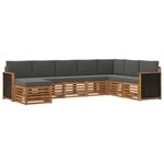 vidaXL Ensemble de canapés d'extérieur 6 pc Naturel et Anthracite