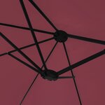 vidaXL Parasol de jardin à double tête rouge bordeaux 449x265 cm